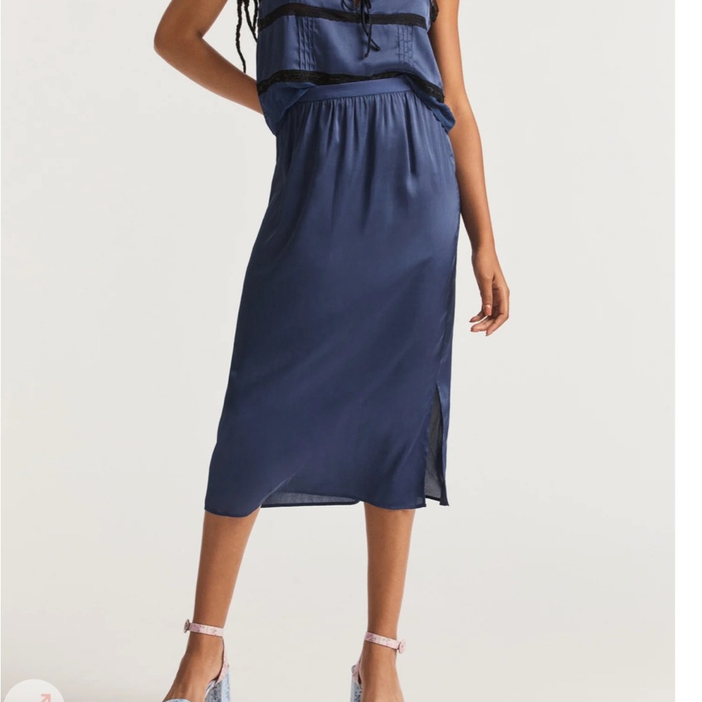 Charmeuse skirt and top set